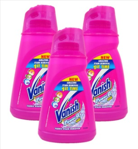 Detergente vanish gel rosa oxi.